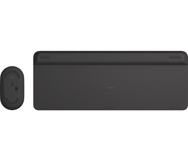Logitech Slim Wireless Combo MK470 - Tastatur og mus sæt - trådløs - 2,4 GHz - QWERTY - GB - Grafit