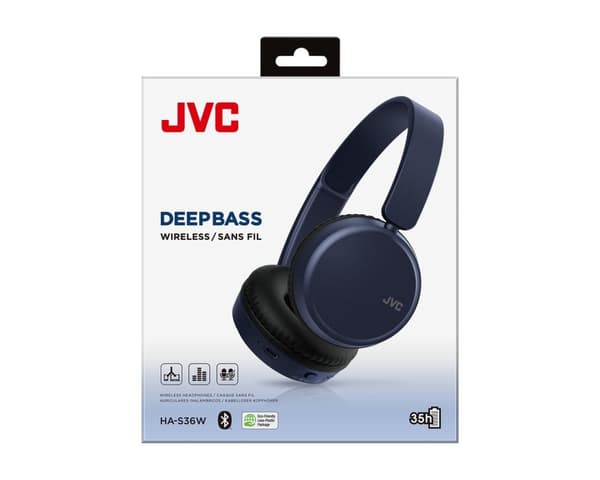 JVC HA-S36W-A Foldbare Bluetooth on-ear hovedtelefoner - Blå