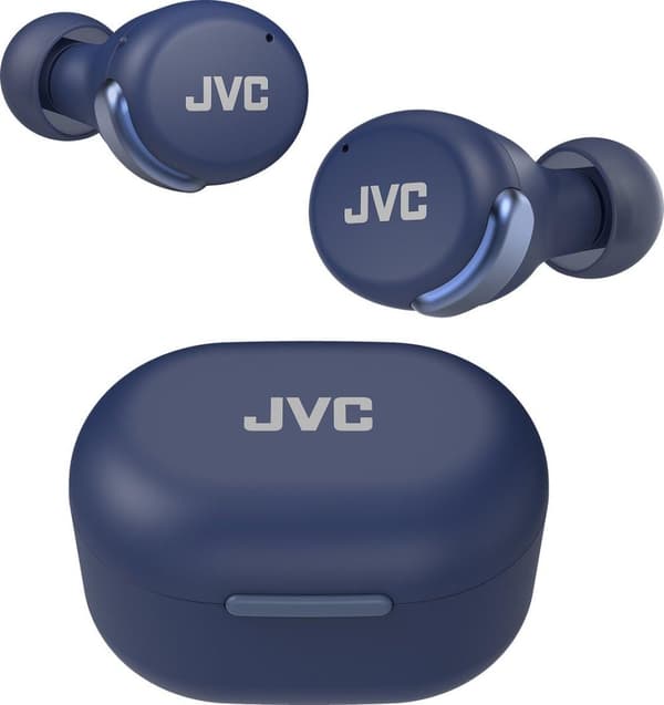 JVC HA-A30T-A - Kompakte, stilfulde ægte trådløse øretelefoner med støjreduktion - blå