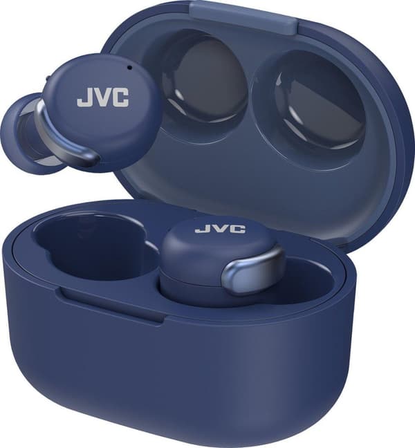 JVC HA-A30T-A - Kompakte, stilfulde ægte trådløse øretelefoner med støjreduktion - blå