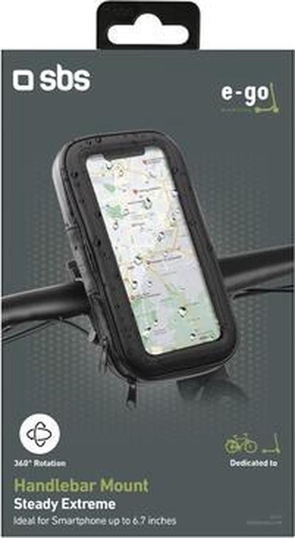 SBS regntålig telefonhållare cykel - svart