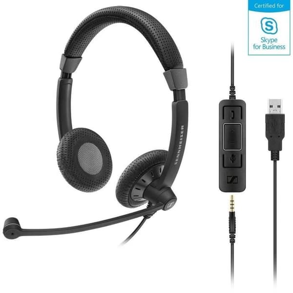 SENNHEISER IMPACT SC 75 USB MS EPOS Headset - On-Ear - Kabelansluten - Svart