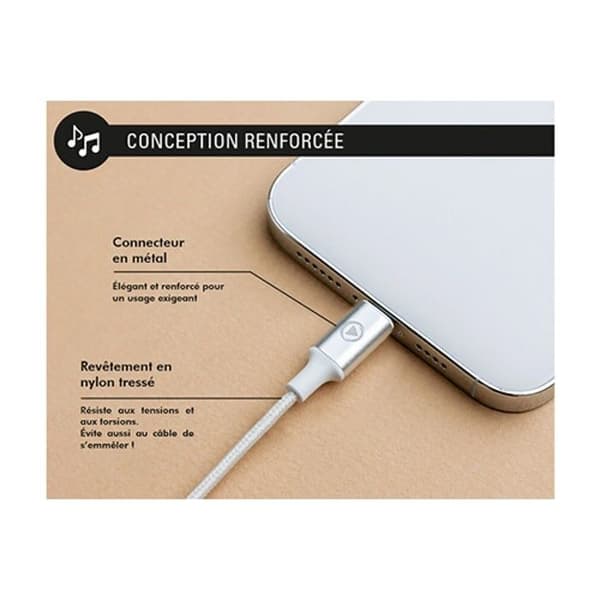 Force Play White USB C Trådbundna hörlurar LIVSTIDSGARANTI