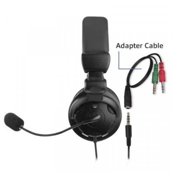 Stereo headset - EW3564 - Circumaural - Svart - Kabelansluten - Flexibel mikrofon