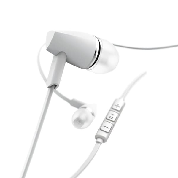 Hama Öronproppar Joy In-ear Mikrofon Flat Kabel Vit