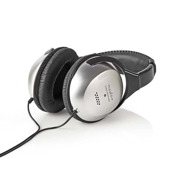 Nedis HPWD1201BK Over-Ear hörlurar med kabel 6,00 M Silver/Svart