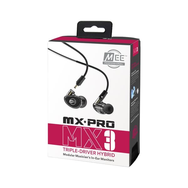 MEE audio MX3 PRO Triple-driver In-Ear Monitors  Black/Smoke