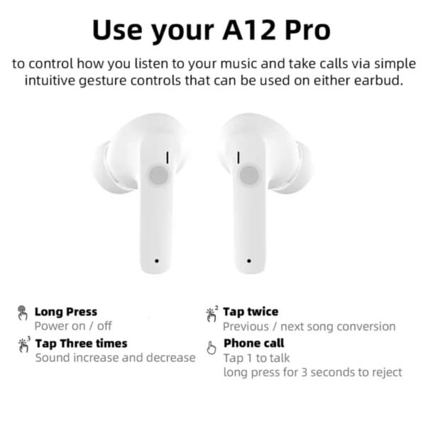 Helt Trådlösa Pro TWS Bluetooth Stereo In-Ear Hörlurar USB-C Svart