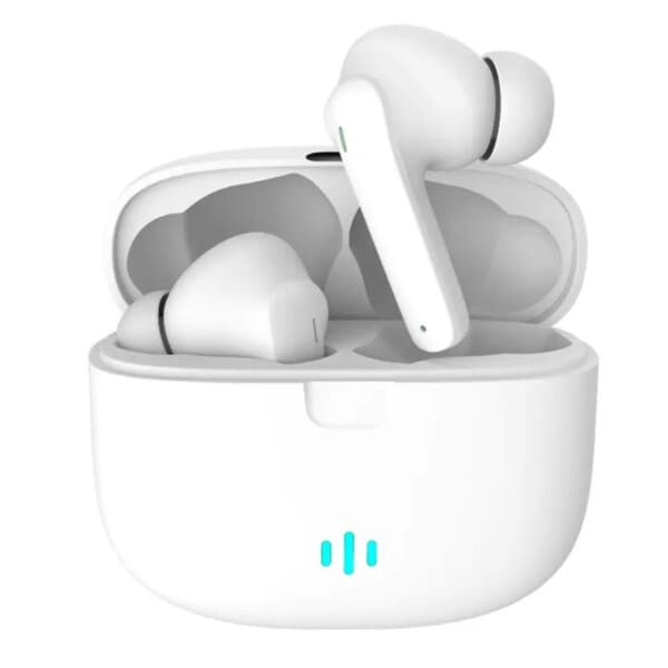 Helt trådløs Pro TWS Bluetooth-stereohodetelefoner USB-C hvit