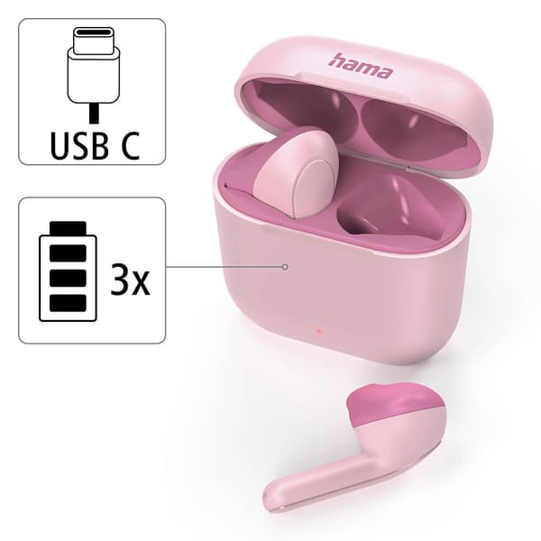 Hodetelefon Freedom TWS In-Ear True Wireless Rosa