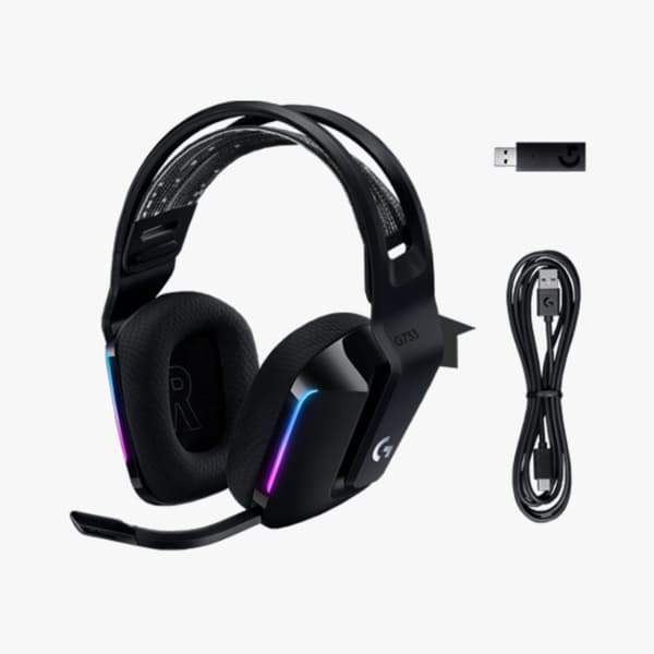 Logitech G733 Lightspeed Trådlöst Gaming Headset, vit