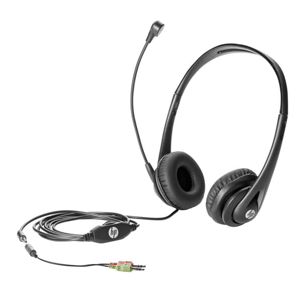 HP Business Headset v2 - Kuulokkeet - ympyrä - langallinen - Elite Slice G2, EliteDesk 705 G5, 800 G5, ProDesk 600 G5, ProOne 400 G5, 440 G5, 600 G5