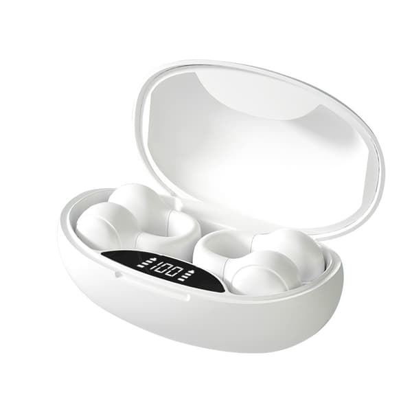 INF Trådløse Bluetooth 5.3 Bone Conduction-hodetelefoner Hvit
