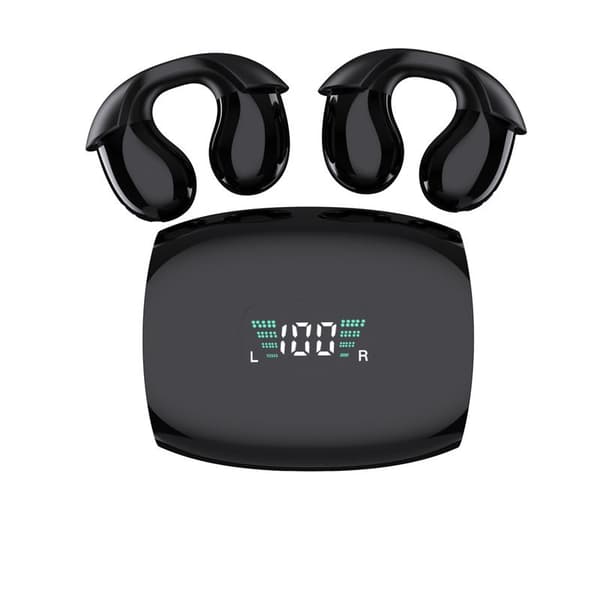 INF Beinledning trådløse øreplugger hodetelefoner Bluetooth 5.3 Hi-Fi Sort