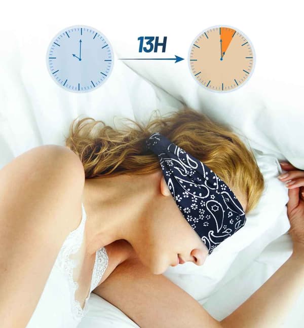 Sleep Headband - ASMR Headphones Black Patterned