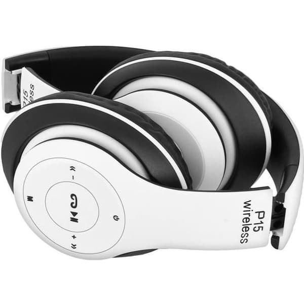Hörlurar - P15 - Trådlös Bluetooth 4.0 - 3.5 mm uttag - FM-radio - Micro-SD