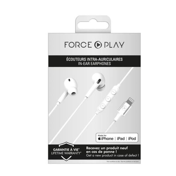Force Play Hörlurar Vit