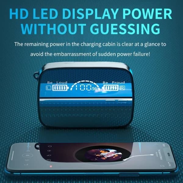 Bluetooth 5.1 TWS trådlösa hörlurar, True Sports Gaming Headset, 9D stereohörlurar med mikrofon för Iphone, [53A0589]