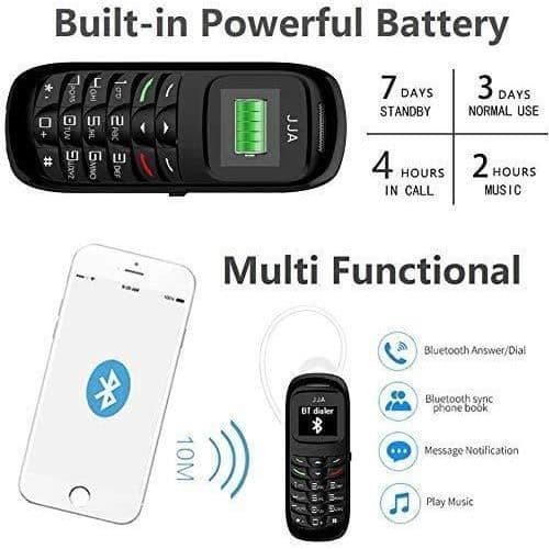 L8STAR BM70 Mini 3 i 1 Plast Bluetooth Headset 16GB Svart
