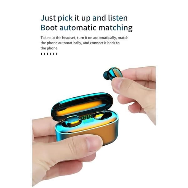 Nya G5S Touch TWS trådlösa Bluetooth 5.0 hörlurar Headset LED-skärm Smart Stereo, Display trådlös Bluetooth-hörlurar