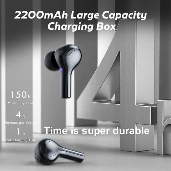278 TWS 5.0 trådlösa Bluetooth-hörlurar, 9D stereosporthörlurar, vattentäta, med mikrofon, laddningsbox [F2DD709]