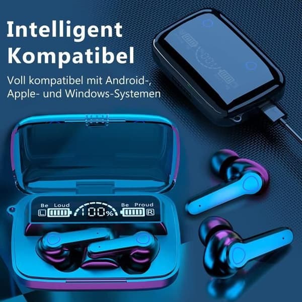 Tws M19 5.1 Bluetooth In-Ear-hörlurar som är kompatibla med Samsung Galaxy A22 4G 5G med trådlös LED-skärm[p2820]