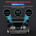 Miniatyrbild 3 av 4: Micro Bluetooth-hörlurar, trådlöst Bluetooth 5.0-headset med laddningsfodral - CVC 8.0 brusreducering - LCD 100%-0