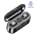 Miniatyrbild 1 av 4: Micro Bluetooth-hörlurar, trådlöst Bluetooth 5.0-headset med laddningsfodral - CVC 8.0 brusreducering - LCD 100%-0