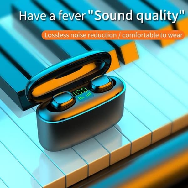Bluetooth Earbuds G5S TWS Mini Bluetooth Earbuds Business Earbuds Vattentäta IPX7 Sports Earbuds för xiaomi - G5S LED Black