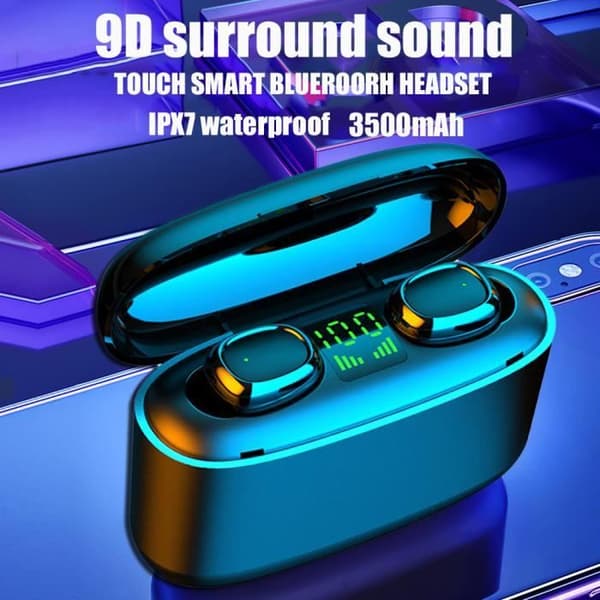 Bluetooth Earbuds G5S TWS Mini Bluetooth Earbuds Business Earbuds Vattentäta IPX7 Sports Earbuds för xiaomi - G5S LED Black