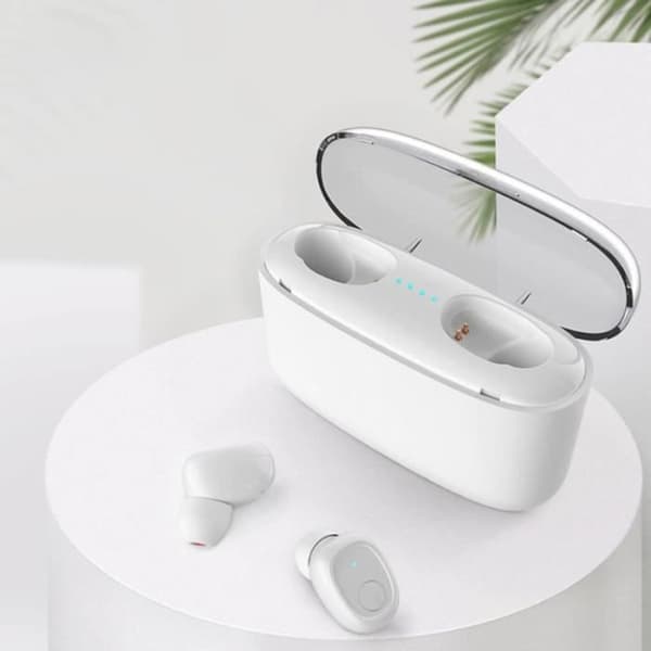 G5S Bluetooth-hörlurar Pekskärmshörlurar 3500mAh trådlösa stereohörlurar Single Ear Charging Box Vit