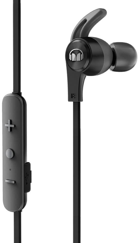 Monster - iSport Achieve trådlöst Bluetooth-headset i öronen - IPX2 - lämplig för iPhone, Samsung Svart
