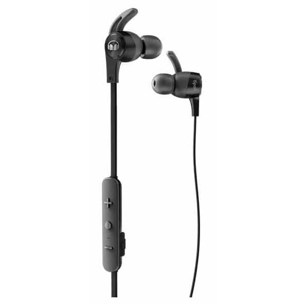 Monster - iSport Achieve trådlöst Bluetooth-headset i öronen - IPX2 - lämplig för iPhone, Samsung Svart