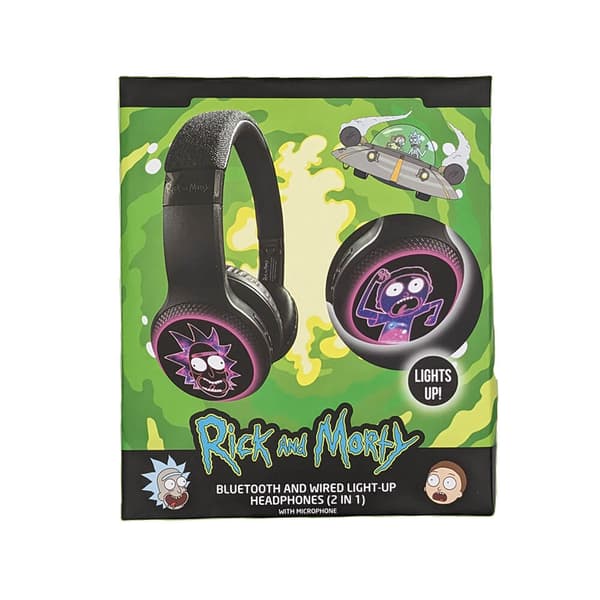 Høretelefoner On-Ear Trådløse LED Rick & Morty