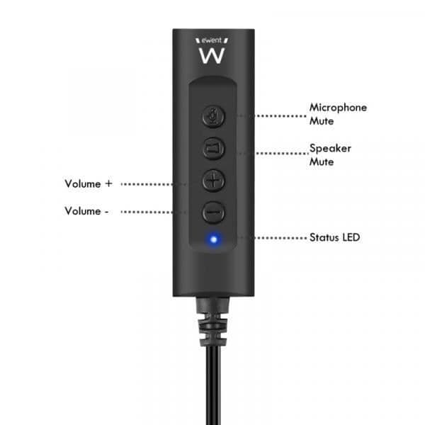 Ewen EW3569. Värdgränssnitt: USB, Hörlursanslutning: 3,5 mm. Typ av kontroll: Knappar, Antal knappar: 4 knappar, Indikatorer: