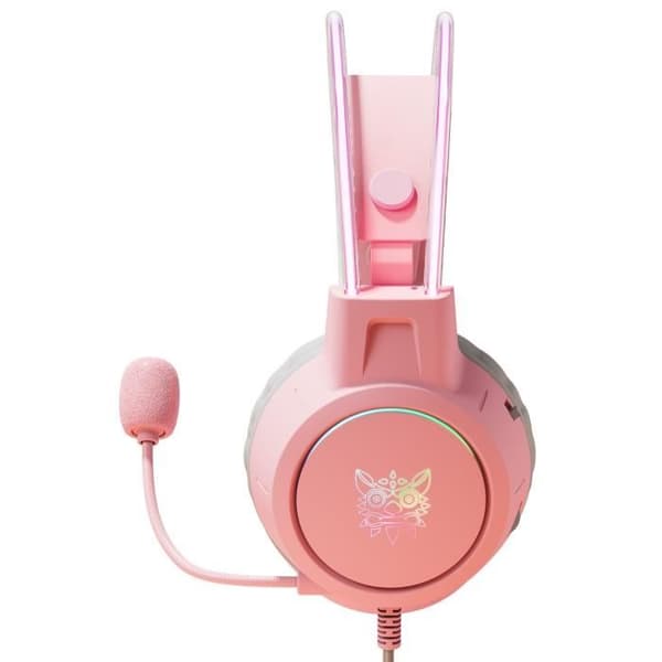 ONIKUMA X15 Pro RGB Light Gaming Headset med Mic för PC Xbox PS4 - Rosa