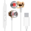 Miniatyrbild 1 av 4: USB-C trådbundna hörlurar - LINQ - In-ear - Integrerad mikrofon - 1,2 m - Vit