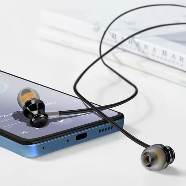 USB-C trådbundna hörlurar - LINQ - In-ear - Integrerad mikrofon - 1,2 m - Svart