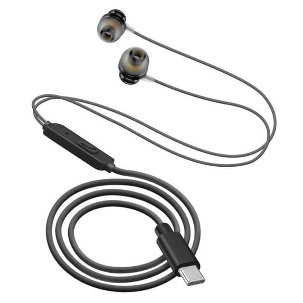 USB-C trådbundna hörlurar - LINQ - In-ear - Integrerad mikrofon - 1,2 m - Svart