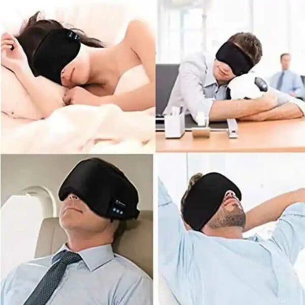 Pehmeä nukkumismaski Bluetooth -kuulokkeilla - Sleeping kuulokkeet