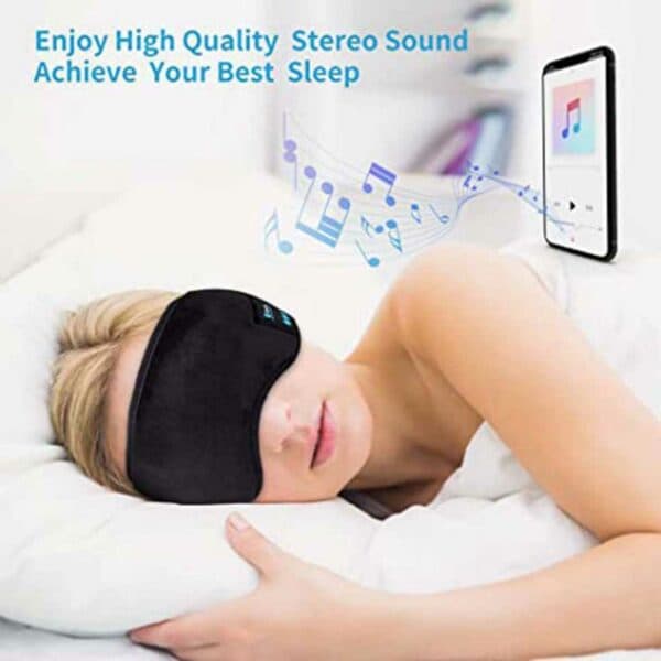 Pehmeä nukkumismaski Bluetooth -kuulokkeilla - Sleeping kuulokkeet