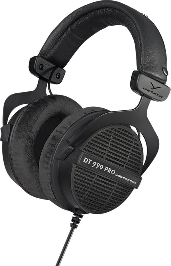 Beyer Dynamic DT 990 Pro, Sort, 80 Ohm - Studio høretelefoner - sort
