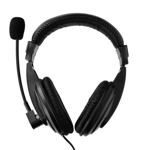 PC-headsetmikrofon - LINQ - USB-anslutning - Flexibel mikrofon - Vadderad design - Svart