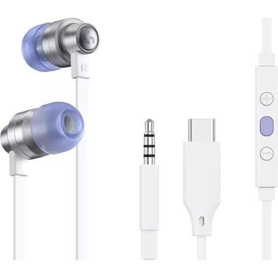 Spelheadset - Logitech - G333 - In-ear - Vit - 3,5 mm minijack, USB-C
