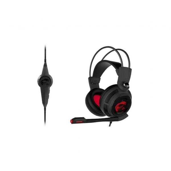 MSI DS502 Gaming Headset - 7.1 Channel Virtual Surround Sound - Kabelanslutet - Svart