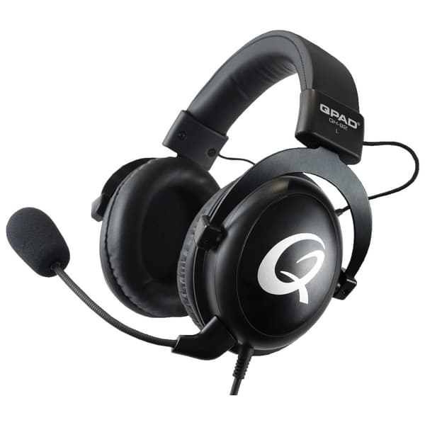 QPAD - QH-92 High End Stereo Gaming Headset, Closed Ear, brusreducerande, avtagbar mikrofon, multiplattform