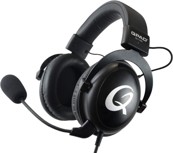 QPAD - QH-95 High End Stereo och 7.1 USB Gaming Headset, Closed Ear, brusreducerande avtagbar mikrofon, Multiplattform