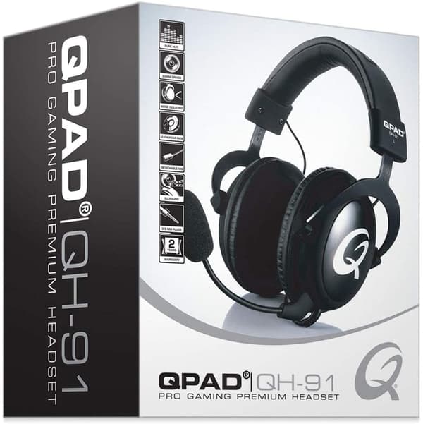 QPAD - QH-91 spelheadset - Svart