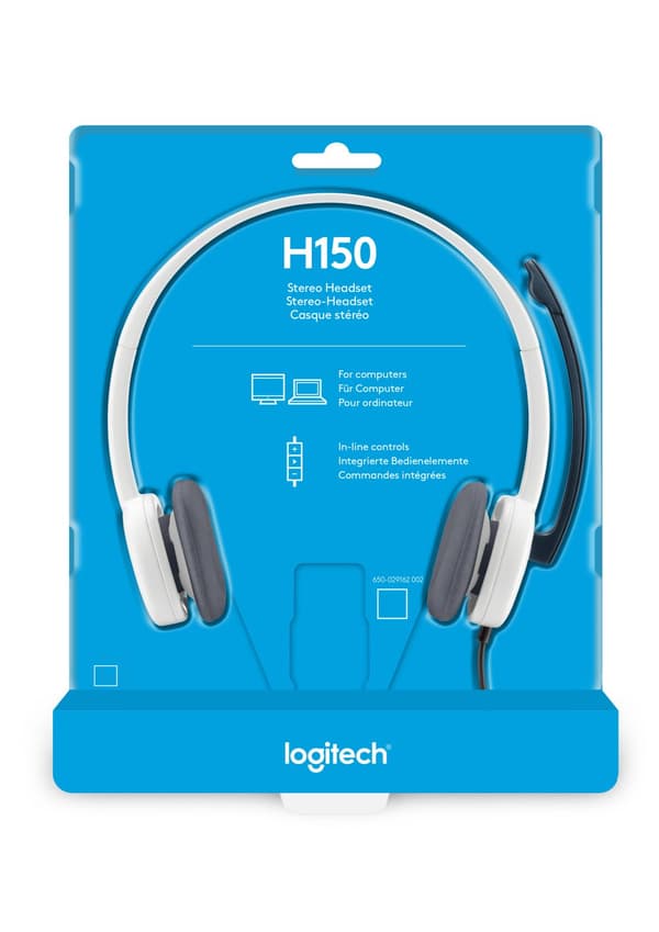 Logitech H150 trådbundet stereoheadset vitt