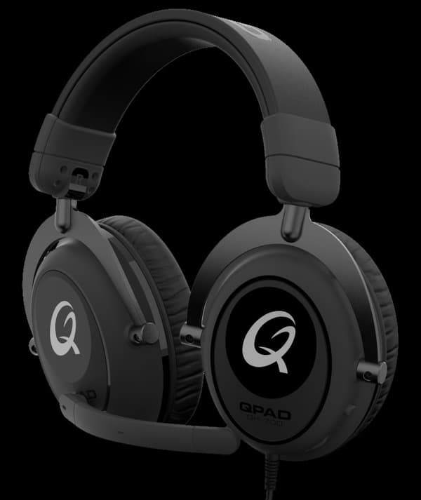 QPAD - QH-700 - Trådbundet stereoheadset i svart för PC, PS4/PS5, Xbox One, Xbox Series S|X, Nintendo Switch